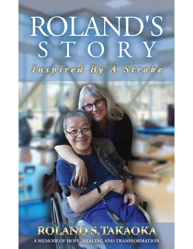 Roland's Story inspired by a stroke, hope, healing, and transformation, featured on Difference Makers Media. Portrait of Roland and caregiver in a supportive embrace to highlight resilience and compassion.